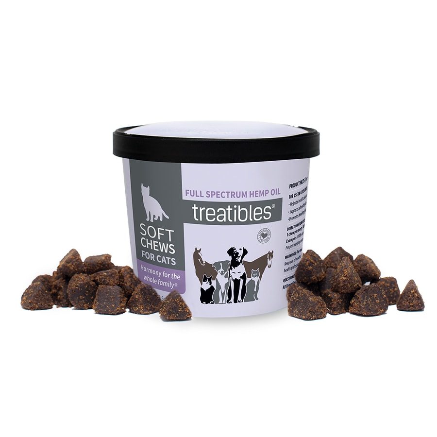 Treatibles Full Size Feline Soft Chews (100 ct) Soft Chew Cat Supplement - 3.5 oz Cup  