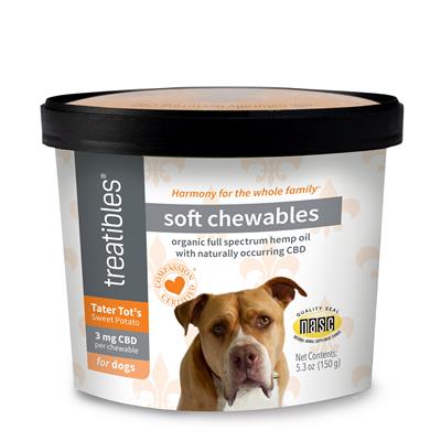 Treatibles Full Size Villalobos Canine Soft Chews (60 ct) 5.3oz Cup Soft Chew Cat Supplement  