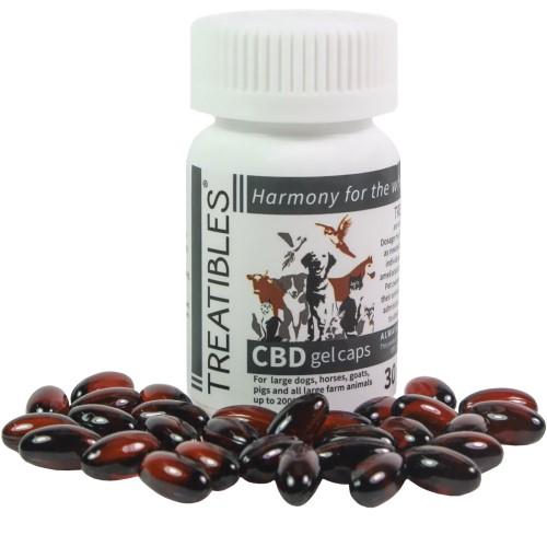 Treatibles Full Spectrum Hemp Capsules 10mg Dog and Cat Health Supplements - 30 ct Bottle  