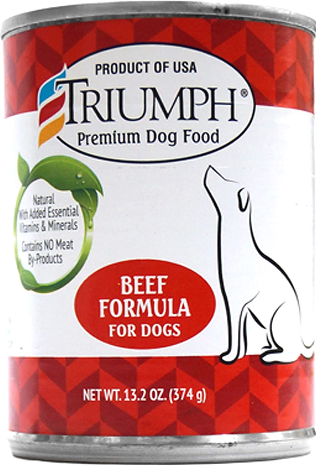 Triumph Beef Puppy and Dog Canned Food - 13.2 oz - Case of 12  