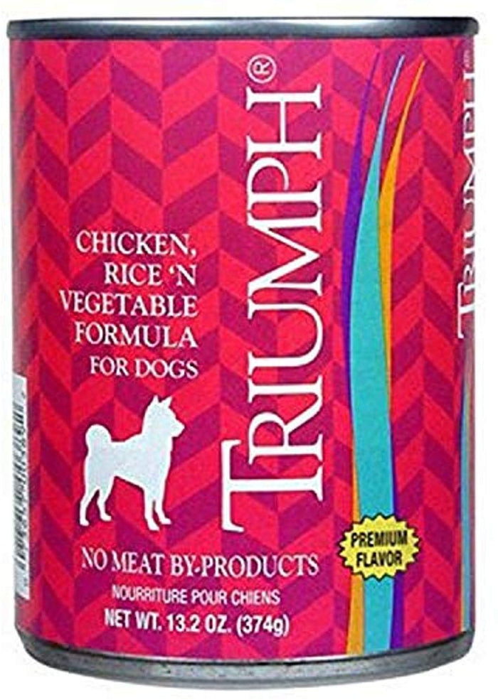 Triumph Chicken-Rice-Veg Puppy and Dog Canned Food - 13.2 oz - Case of 12