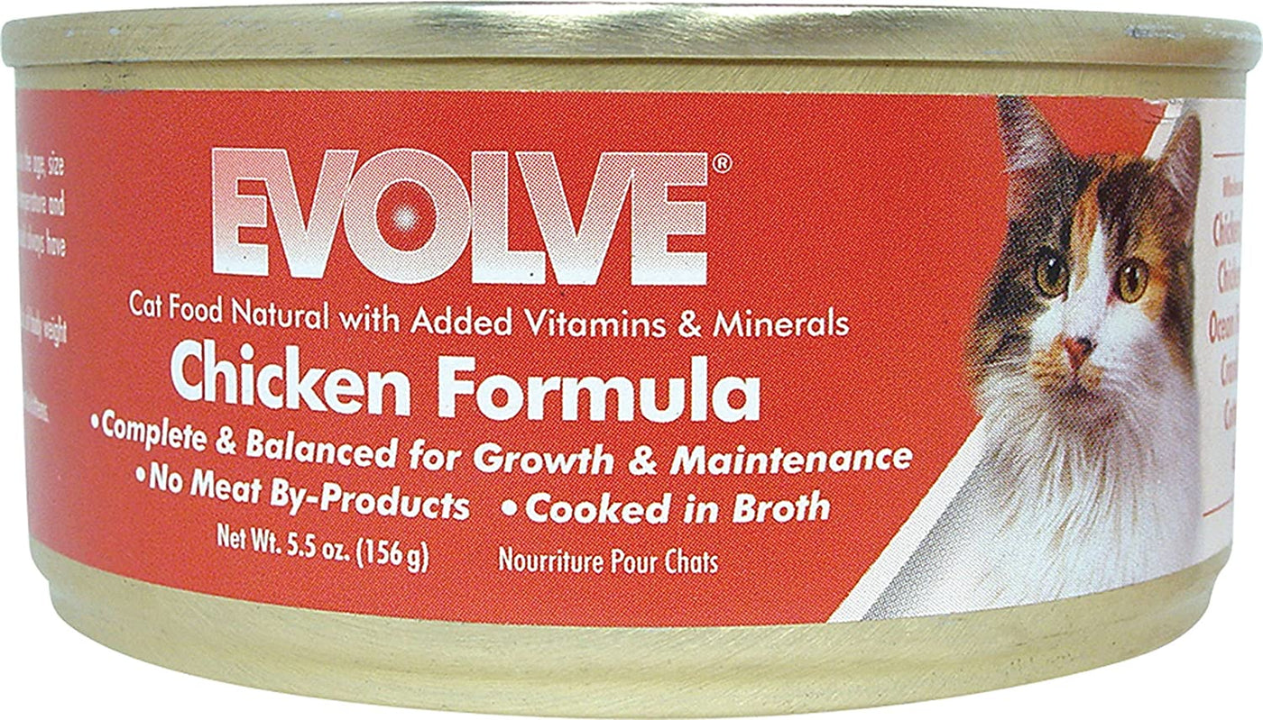 Triumph Evolve Chicken Canned Cat Food 5.5 oz Case of 24 Pet