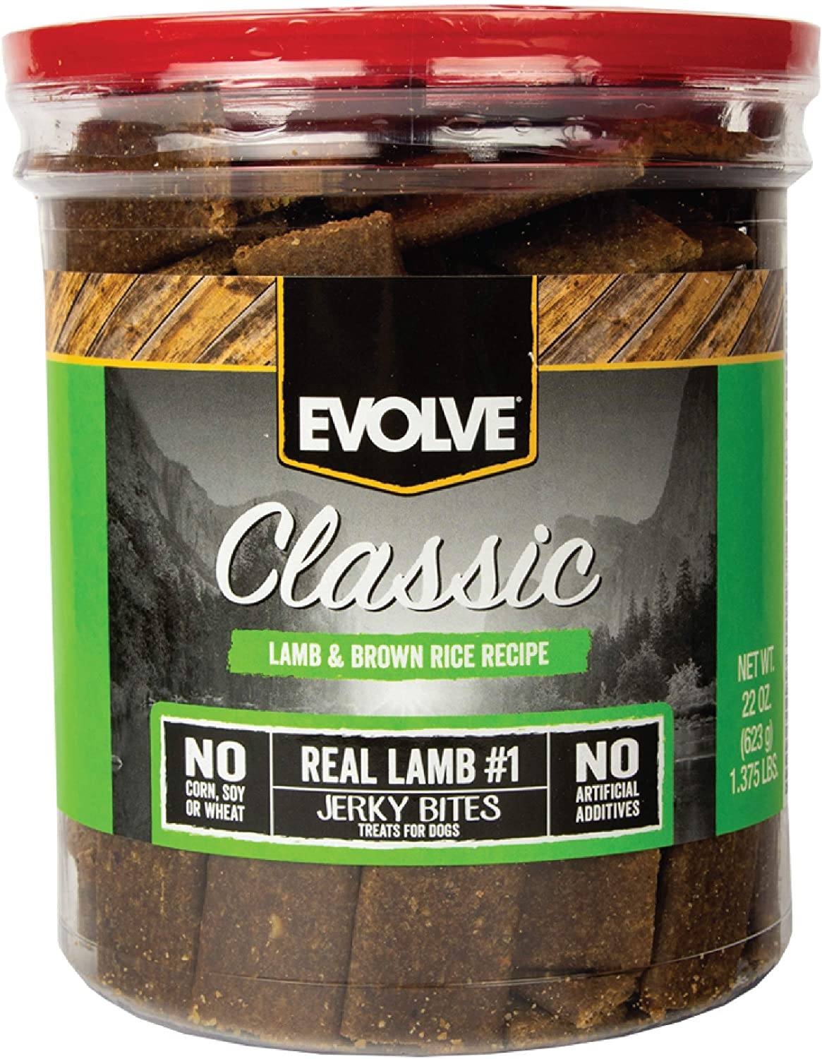 Triumph Evolve Nature's Menu Lamb & Rice Jerky Soft and Chewy Dog Treats - 22 oz - Case of 6  
