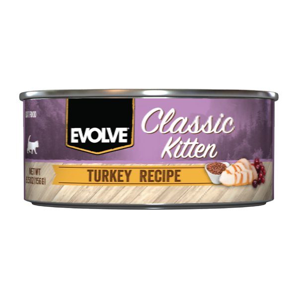 Triumph Evolve Turkey Kitten Canned Cat Food - 5.5 oz - Case of 24  