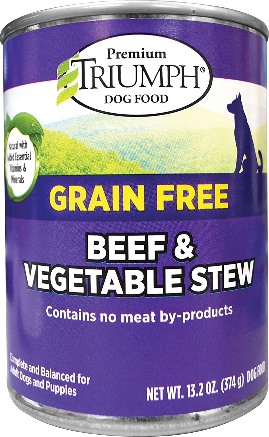 Triumph Free Spirit Grain-Free Beef & Vegetable Stew Canned Dog Food - 13.2 oz - Case o...