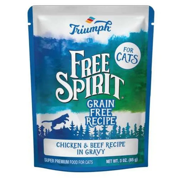 Triumph Free Spirit Grain-Free Chicken & Beef Wet Cat Food - 3 oz - Case of 24  