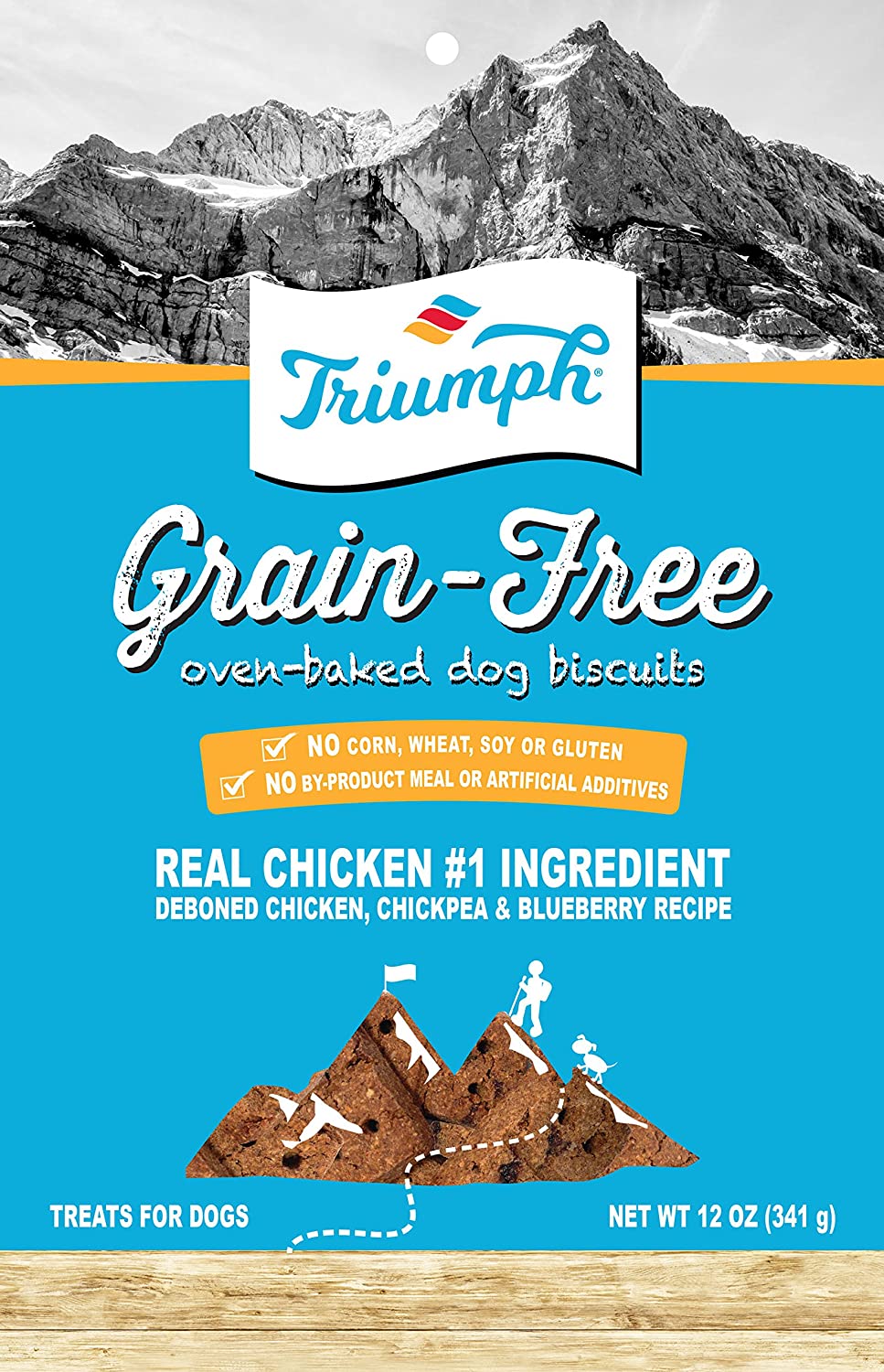 Triumph Free Spirit Grain-Free Oven Baked Deboned Chicken Dog Biscuits - 12 oz - Case o...