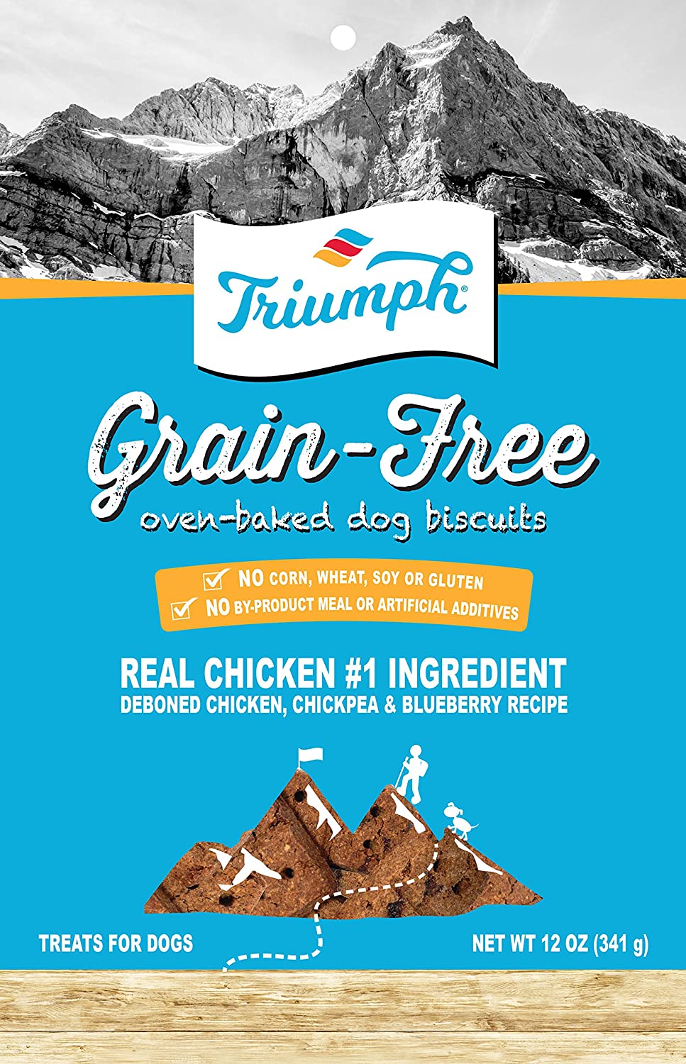 Triumph Free Spirit Grain-Free Oven Baked Deboned Chicken Dog Biscuits - 12 oz - Case of 6  