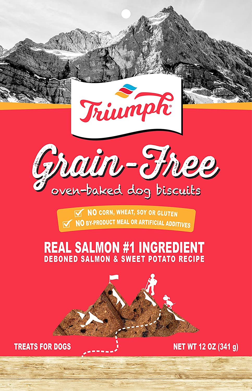 Triumph Free Spirit Grain-Free Oven Baked Deboned Salmon Dog Biscuits - 12 oz - Case of...