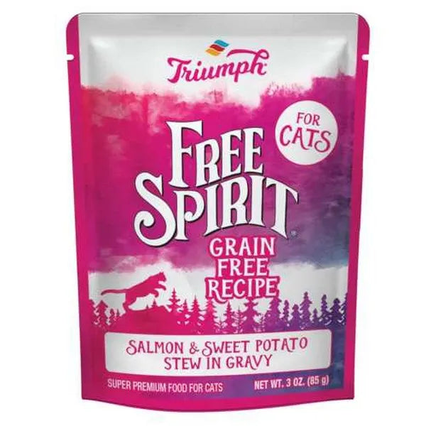 Triumph Free Spirit Grain-Free Salmon & Sweet Potato Wet Cat Food - 3 oz - Case of 24  