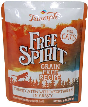 Triumph Free Spirit Grain-Free Turkey & Vegetable Wet Cat Food - 3 oz - Case of 24
