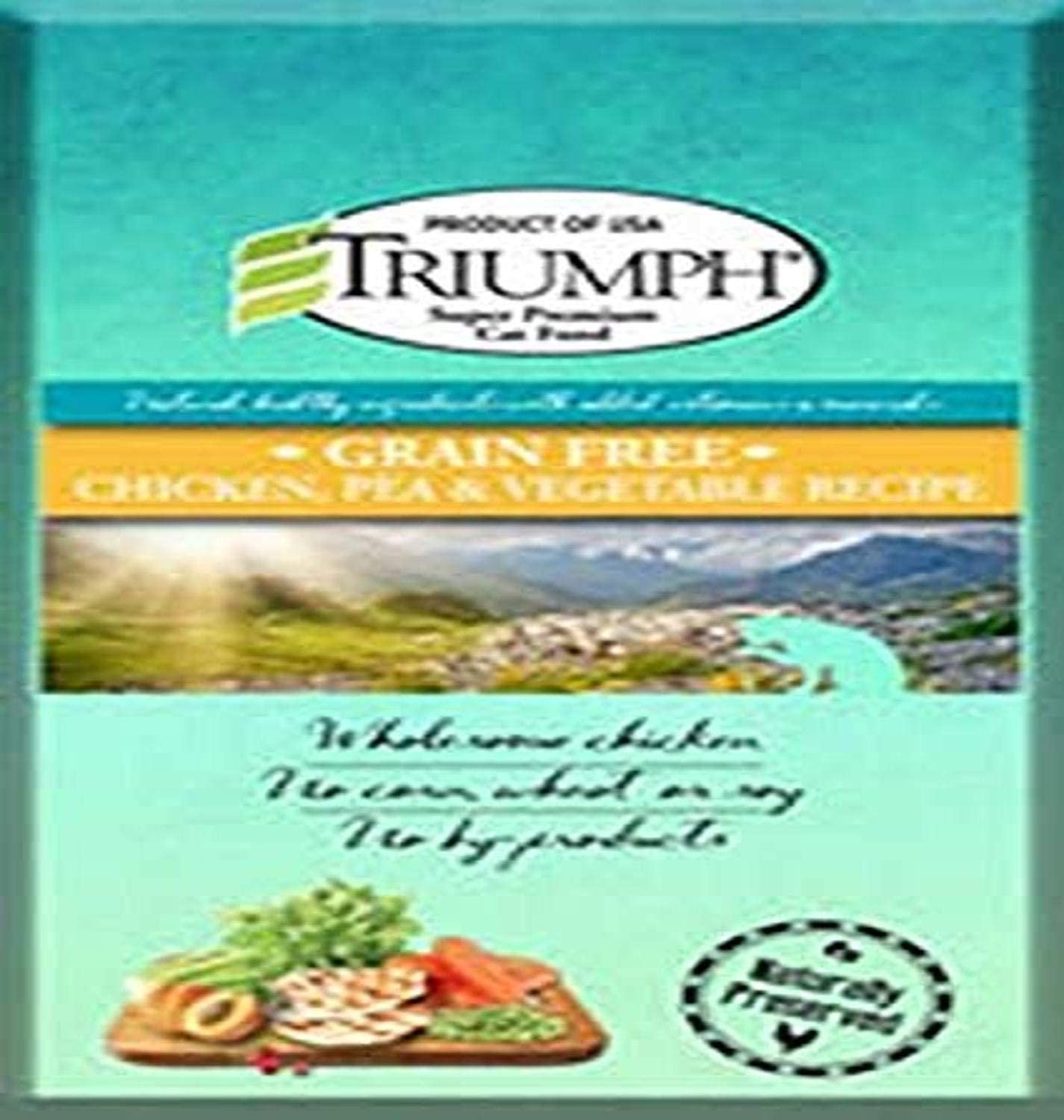 Triumph Grain Free Chicken, Pea & Vegetable (6 per bale) Dry Cat Food - 3 lb Bag  