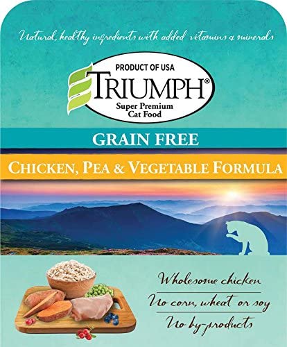 Triumph Grain Free Chicken, Pea & Vegetable Dry Cat Food - 11 lb Bag  