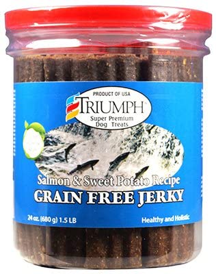 Triumph Grain-Free Free Spirit Deboned Salmon & Vegetable Jerky Bites Jerky Dog Treats ...
