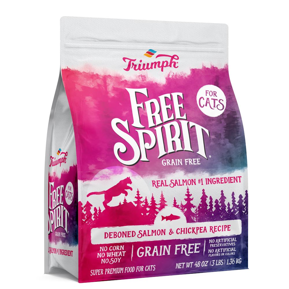 Triumph Grain Free Free Spirit Salmon & Chickpea (6 per bale) Dry Cat Food - 3 lb Bag  