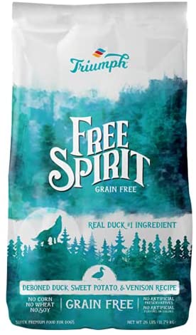 Triumph Grain-Free Spirit Duck, Sweet Potato & Venison Dry Dog Food - 26 lb Bag