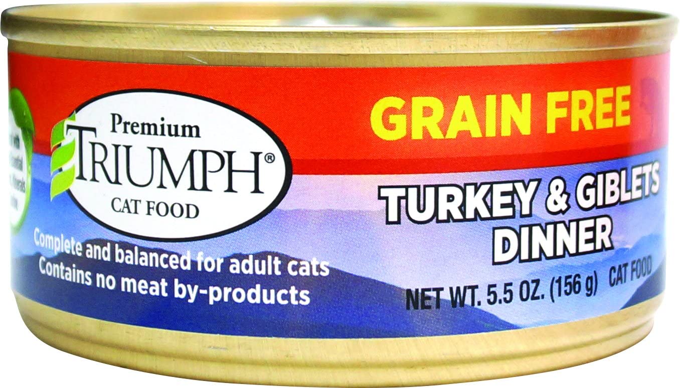 Triumph Grain-Free Spirit Turkey & Giblets Canned Cat Food - 5.5 oz - Case of 24  