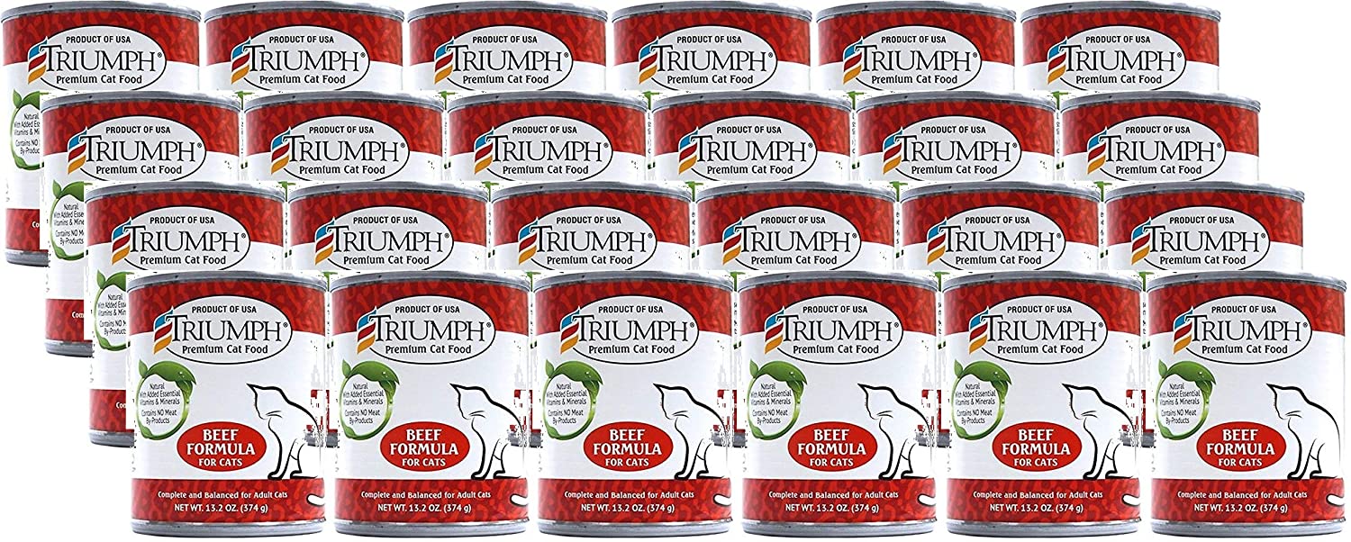 Triumph Natural Beef Canned Cat Food - 13 oz - Case of 12  