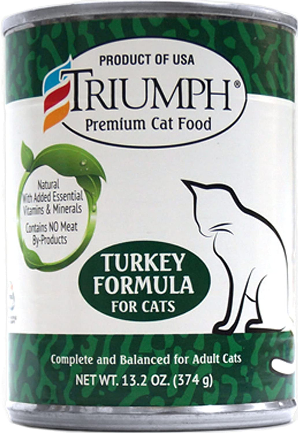Triumph Natural Turkey Canned Cat Food - 13 oz - Case of 12  