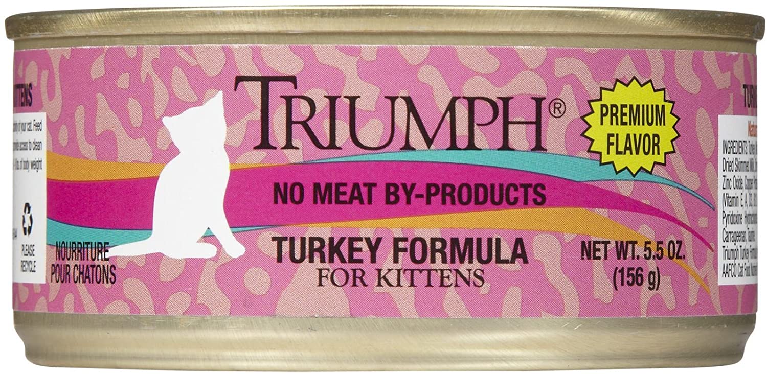 Triumph Natural Turkey Kitten Canned Cat Food - 5.5 oz - Case of 24  