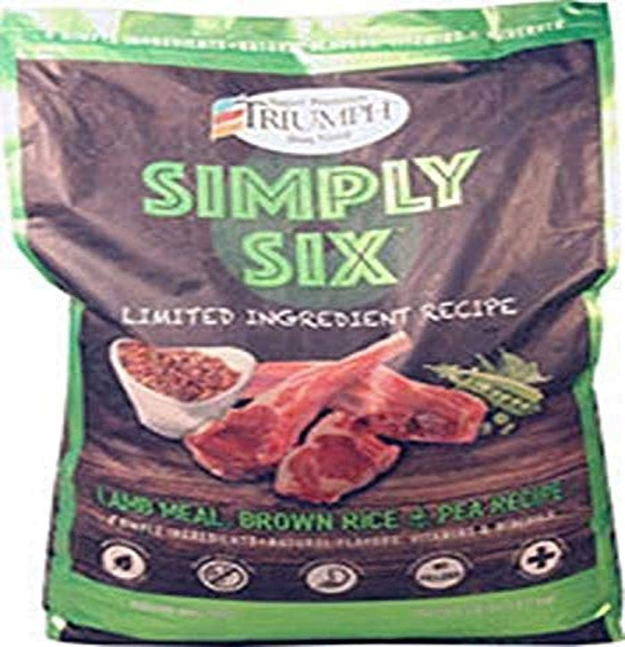 Triumph Simply Six Lamb Meal, Brown Rice & Pea Dry Dog Food - 28 lb Bag
