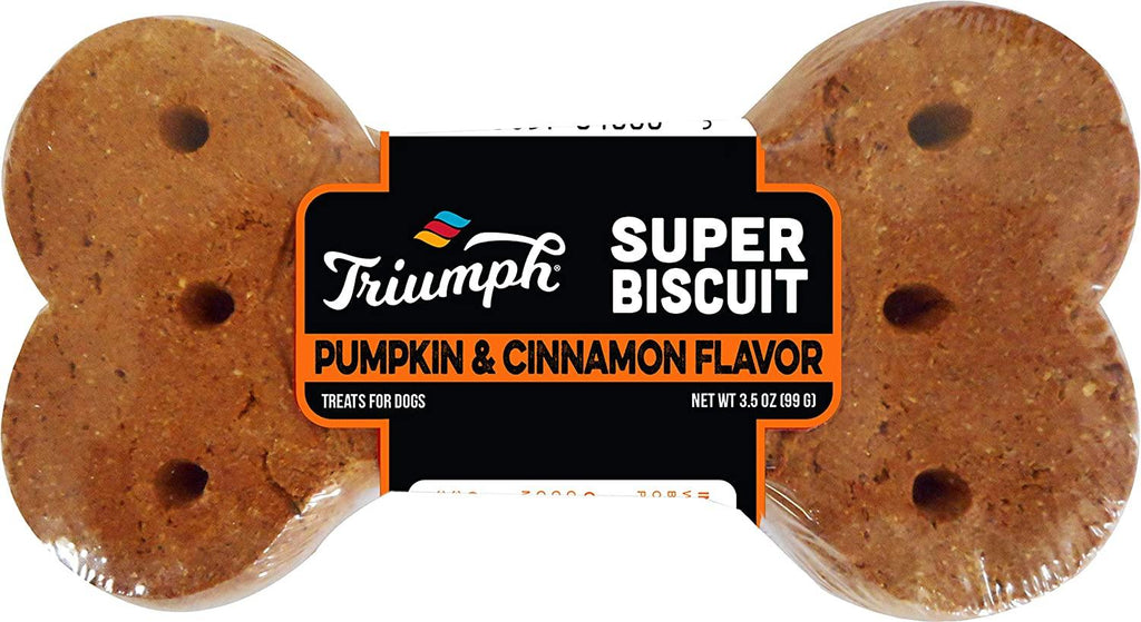 Triumph Super Single Pumpkin & Cinnamon Dog Biscuits - 2/15 Pack - 30 Count  