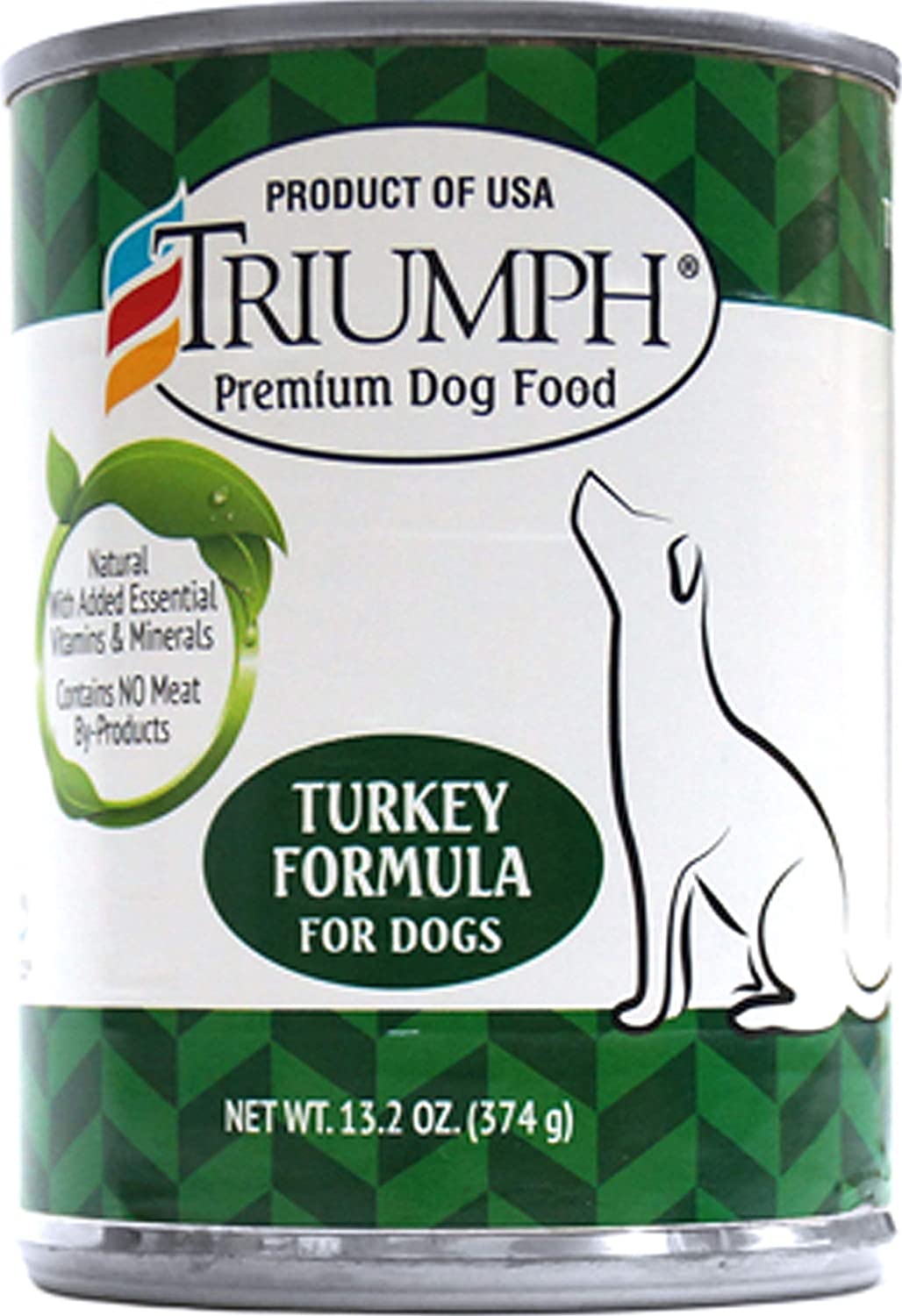 Triumph Turkey Puppy and Dog Canned Food - 13.2 oz - Case of 12  