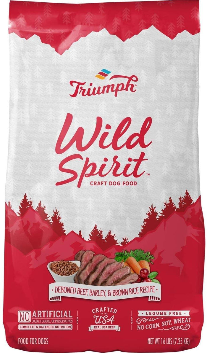 Triumph Wild Spirit Deboned Beef & Barley Recipet Dry Dog Food - 16 lb Bag