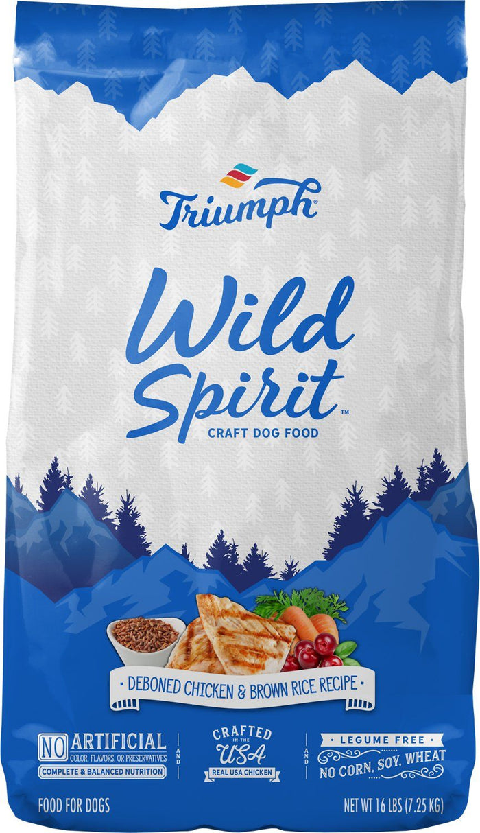 Triumph Wild Spirit Deboned Chicken & Brown Rice Dry Dog Food - 16 lb Bag