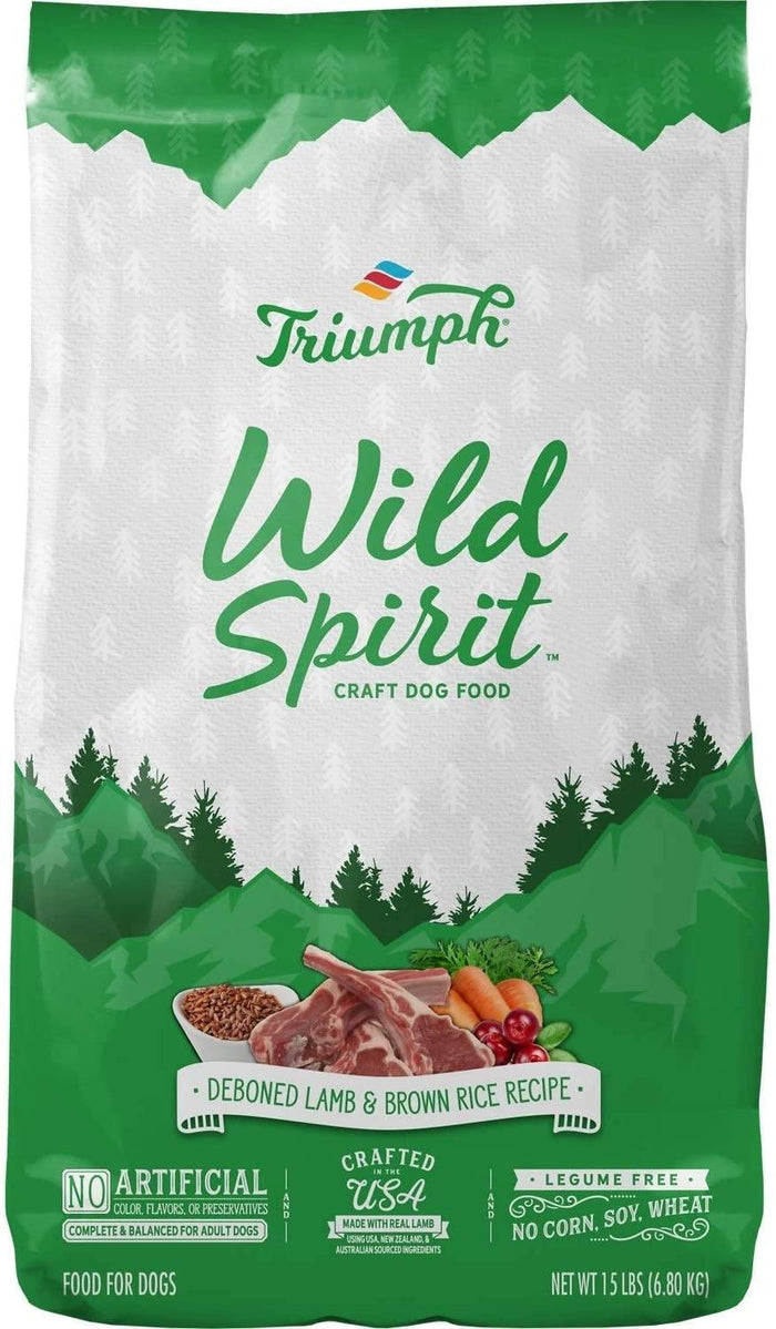 Triumph Wild Spirit Deboned Lamb & Brown Rice Dry Dog Food - 15 lb Bag