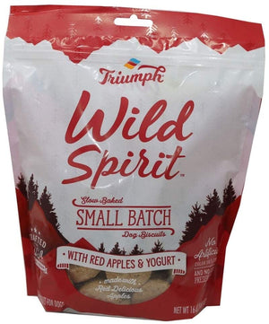 Triumph Wild Spirit Wheat-Free Red Apples & Yogurt Dog Biscuits - 16 oz - Case of 6