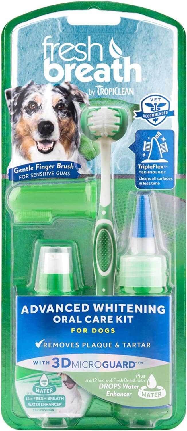 Tropiclean Advanced Whitening Oral Care Kit for Dogs - 2 Oz