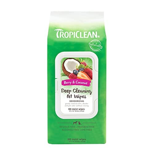 Tropiclean Deep Cleaning Wipes (between baths) Cat and Dog Cleaning Wipes - 100 Count