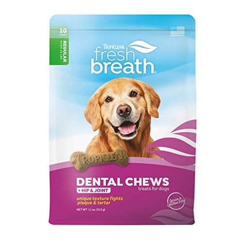 Tropiclean Dental Chews Hip & Joint 25+ lbs Dog Dental Treats - 11 Oz