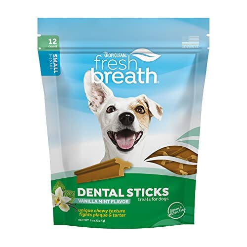 Tropiclean Dental Sticks for Small Dogs 5-25 lbs Dog Dental Treats - 8 Oz  