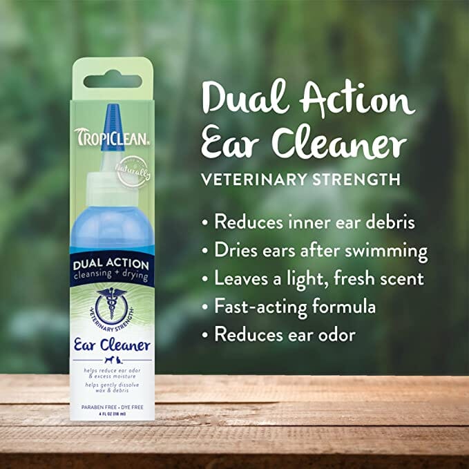 Tropiclean Ear Cleaner Dual action for Cats and Dogs - 4 Oz  