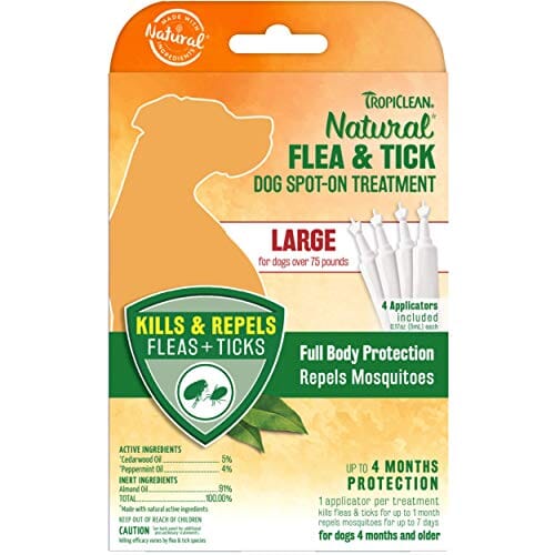 Tropiclean Flea & Tick Spot On Treatment for Large Dogs over 75lbs