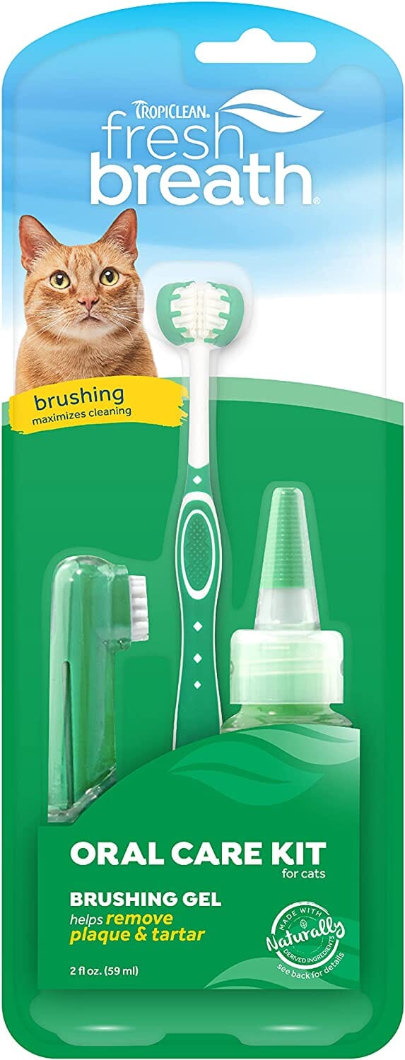 Tropiclean Fresh Breath Cat Oral Care Kit - 2 Oz  