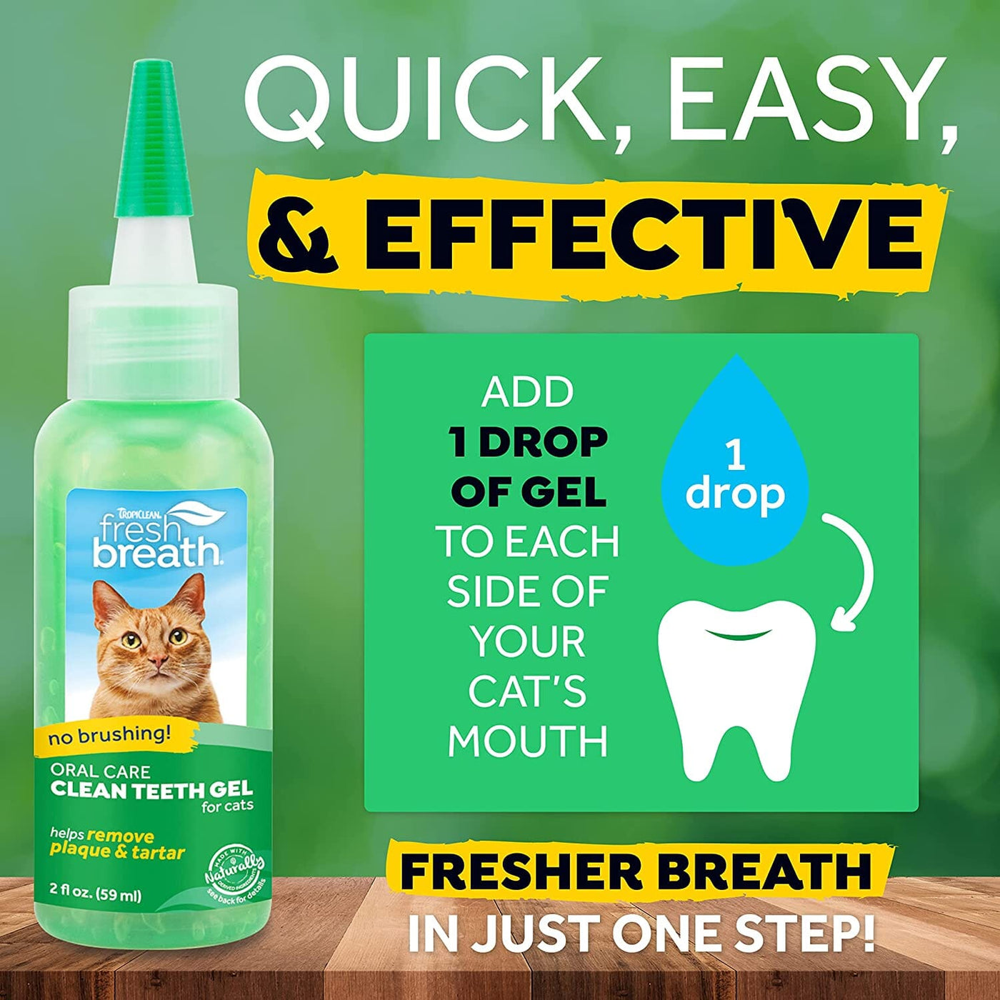 Fresh breath clean 2024 teeth gel for cats