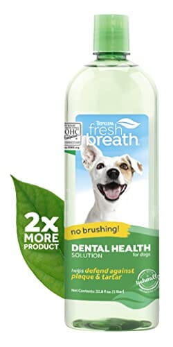 Tropiclean Fresh Breath Oral Care Dental Health Solution for Pets - 33.8 Oz  