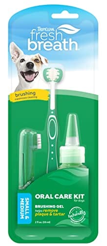 Tropiclean Fresh Breath Small Oral Care Kit for Dogs and Cats