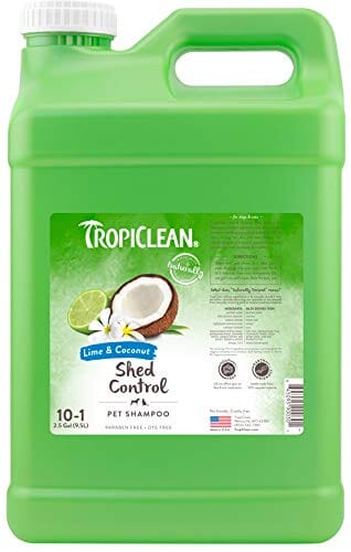 Tropiclean Lime and Coconut D-Shed Cat and Dog Shampoo - 2.5 Gal