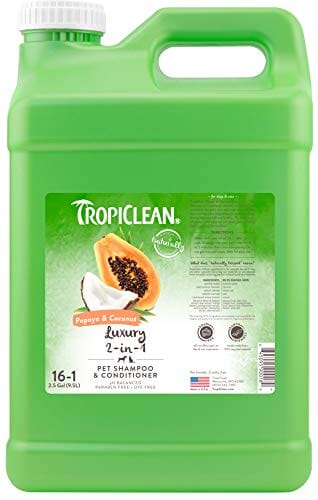 Tropiclean Papaya and Coconut Cat and Dog Shampoo - 2.5 Gal