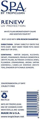 Tropiclean Spa Lavish Renew Cologne for Cats and Dogs - 8 Oz  