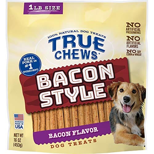 True Chews Bacon Style Treat Soft and Chewy Dog Treats - Bacon - 16 Oz