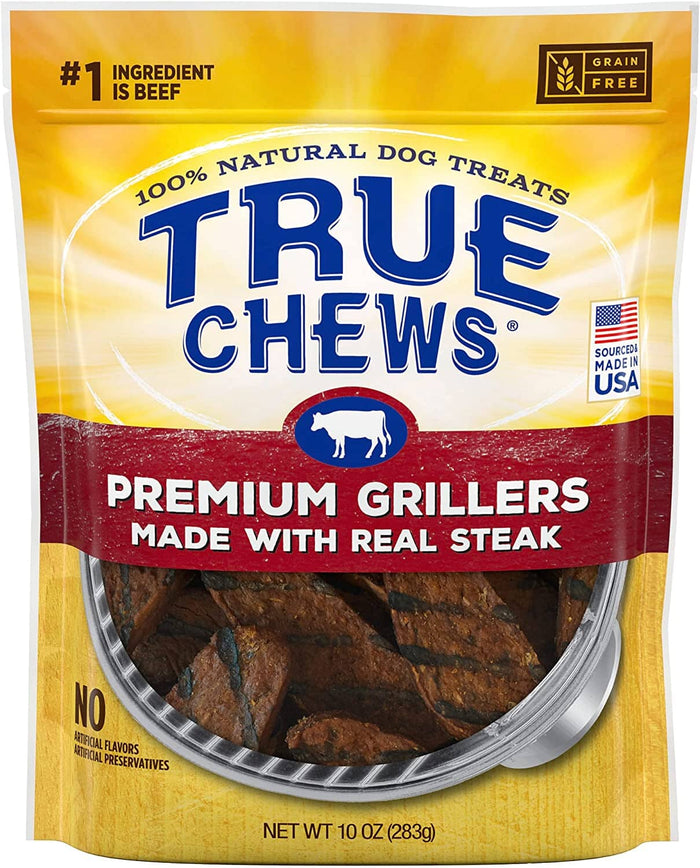True Chews Premium Grillers Natural Dog Chews - Steak - 10 Oz
