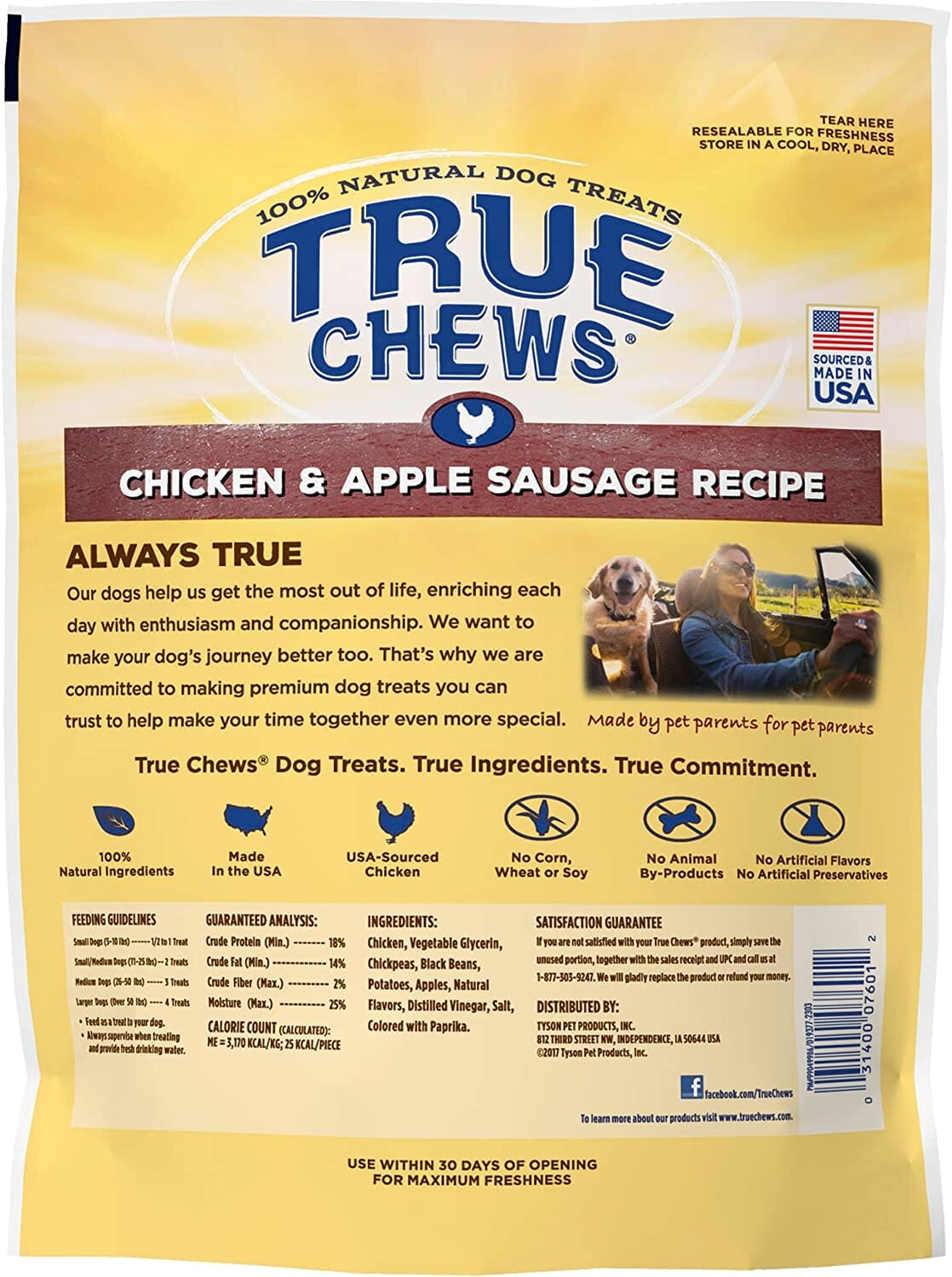 True Chews Premium Recipe Natural Dog Chews Chicken Apple 12 Oz