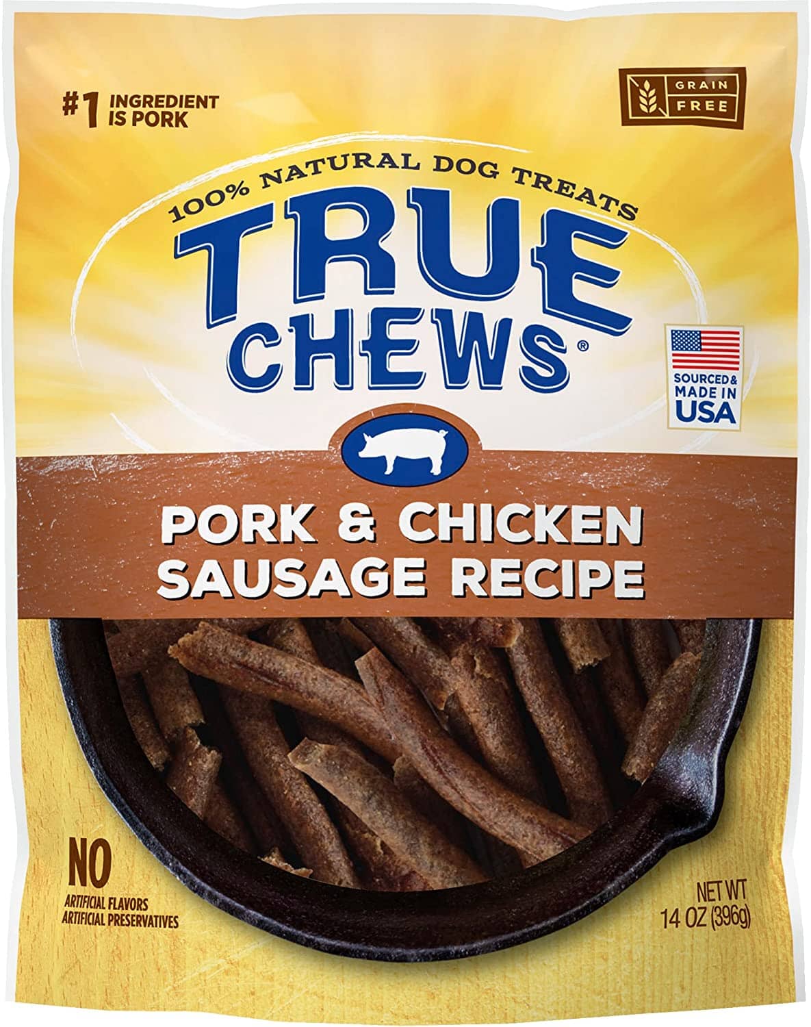 True Chews Premium Recipe Natural Dog Chews - Pork/Chicken - 14 Oz  