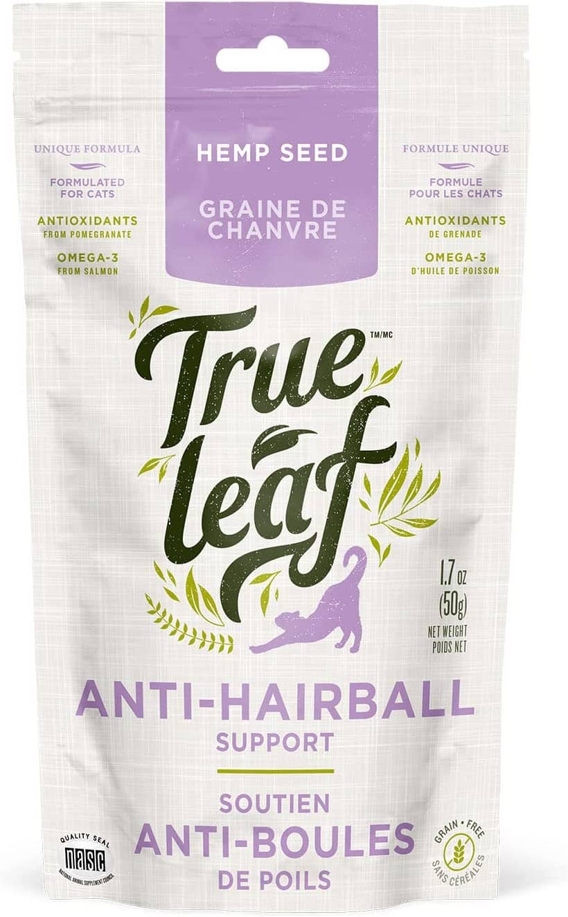 True Leaf Anti-Hairball Hemp Seed Support for Cats - 1.7 Oz  