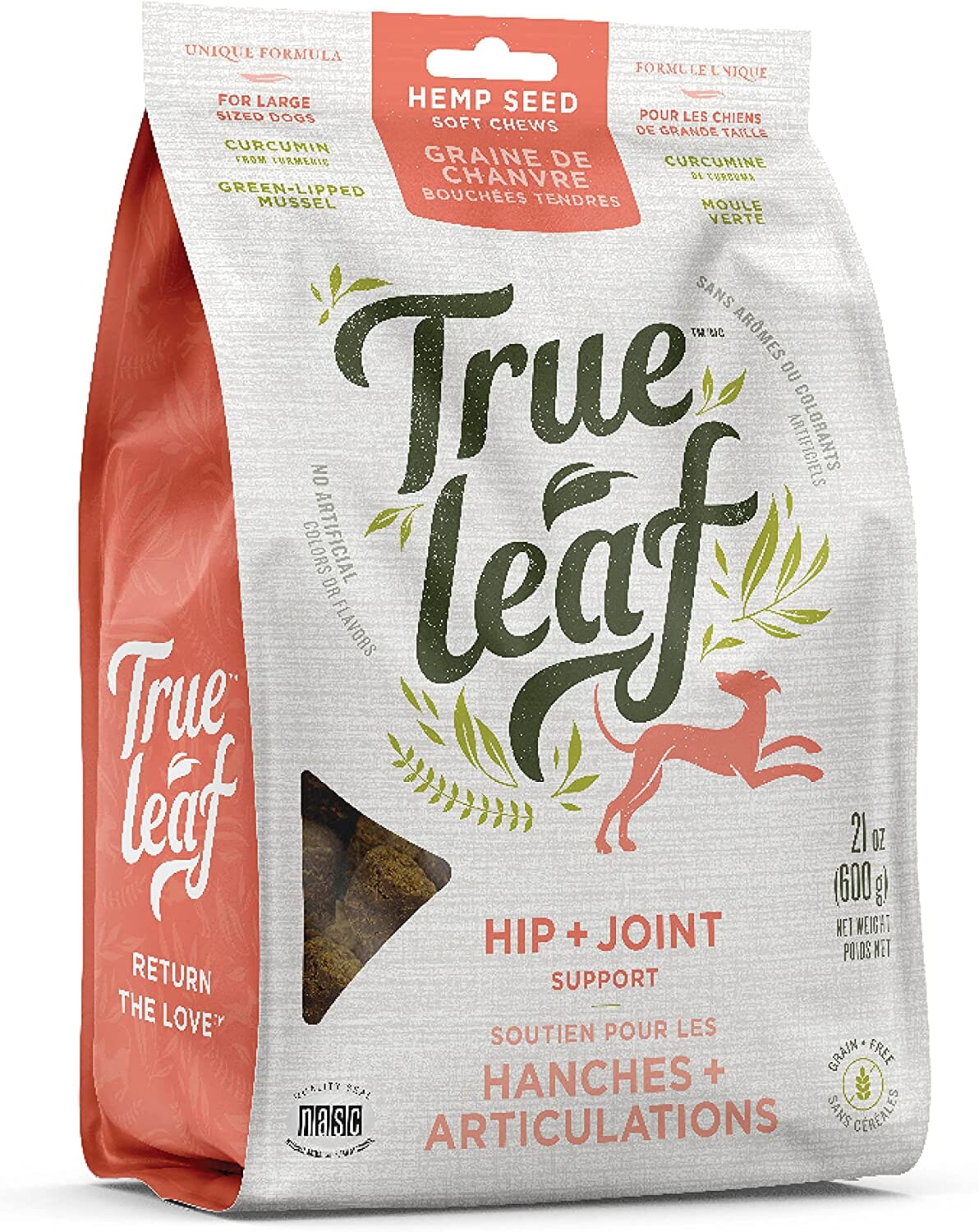 True Leaf Hip + Joint Support Hemp Seed Chews Dog Joint Care - 21 Oz  